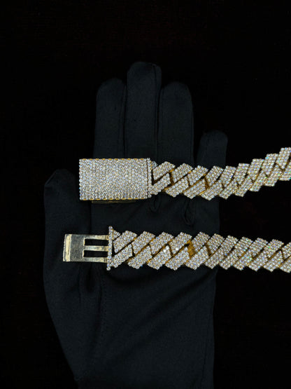 14K 20MM Iced Out Miami Cuban Link