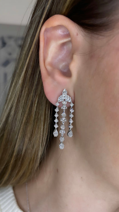 14K Bridal Shooting Star Earrings