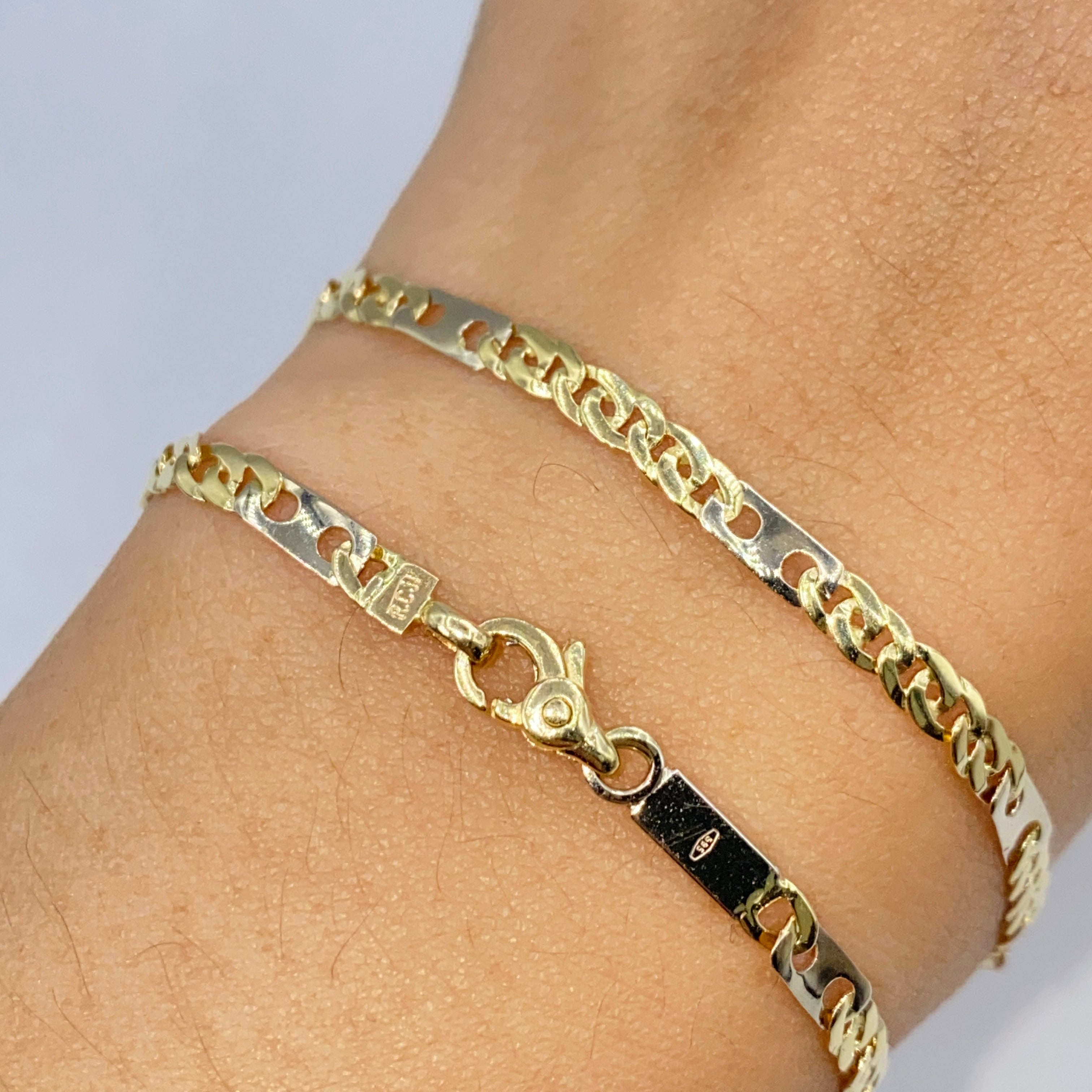 14K Paper Clip Chain Bracelet – Baby Gold