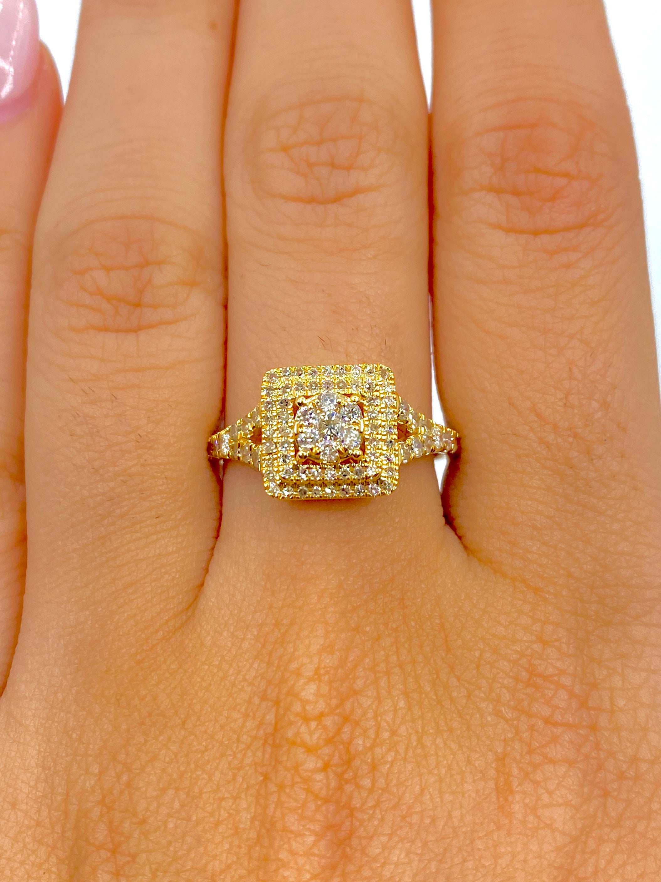 Diamond Solitaire Ring 1/2 Carat Princess-Cut 14K White Gold (I/I2) | Kay