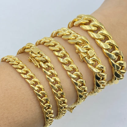 14K Gold Cuban Bracelet 8"