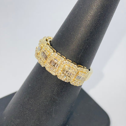 10K 6.8MM Rectangle Diamond Baguette Ring