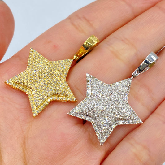 10K Cosmic Star Diamond Pendant