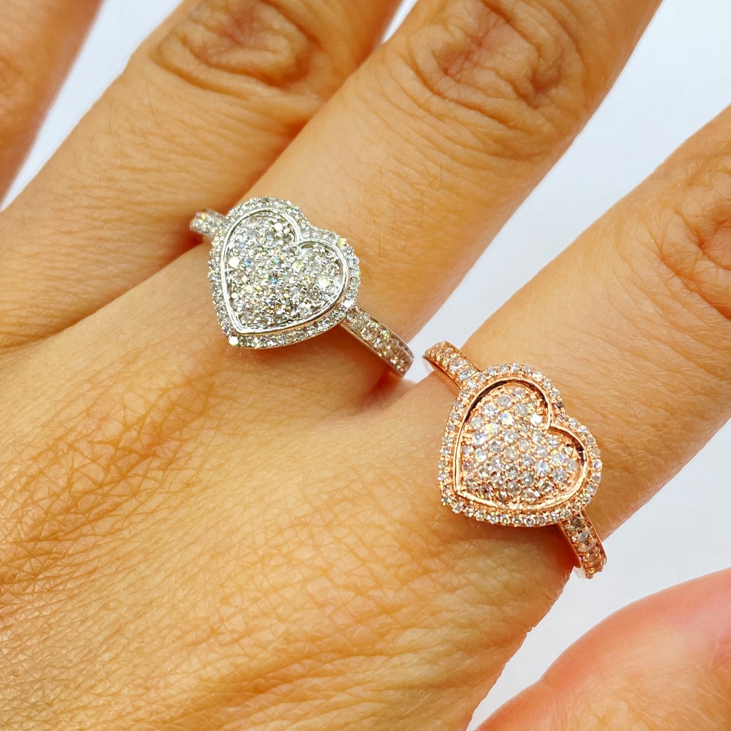 14K Lace Heart Diamond Engagement Ring