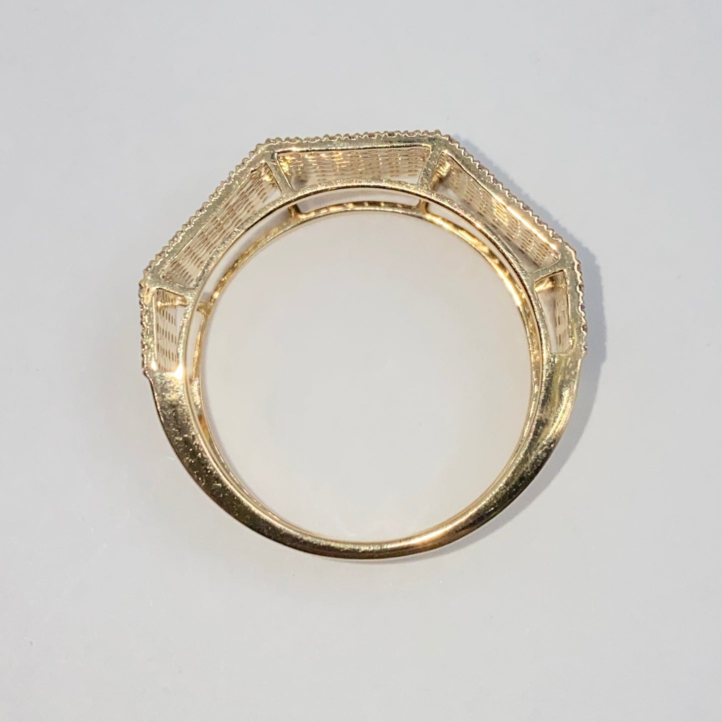 10K 8.2MM Iced Diamond Ring