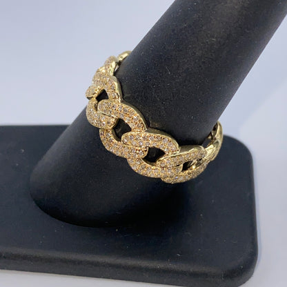Cuban Link Infinity Diamond Ring