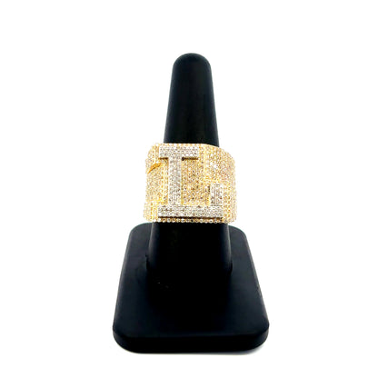 10K Varsity Initial Letter Diamond Ring