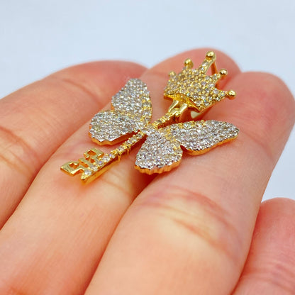 14K Monarchy Butterfly Diamond Pendant