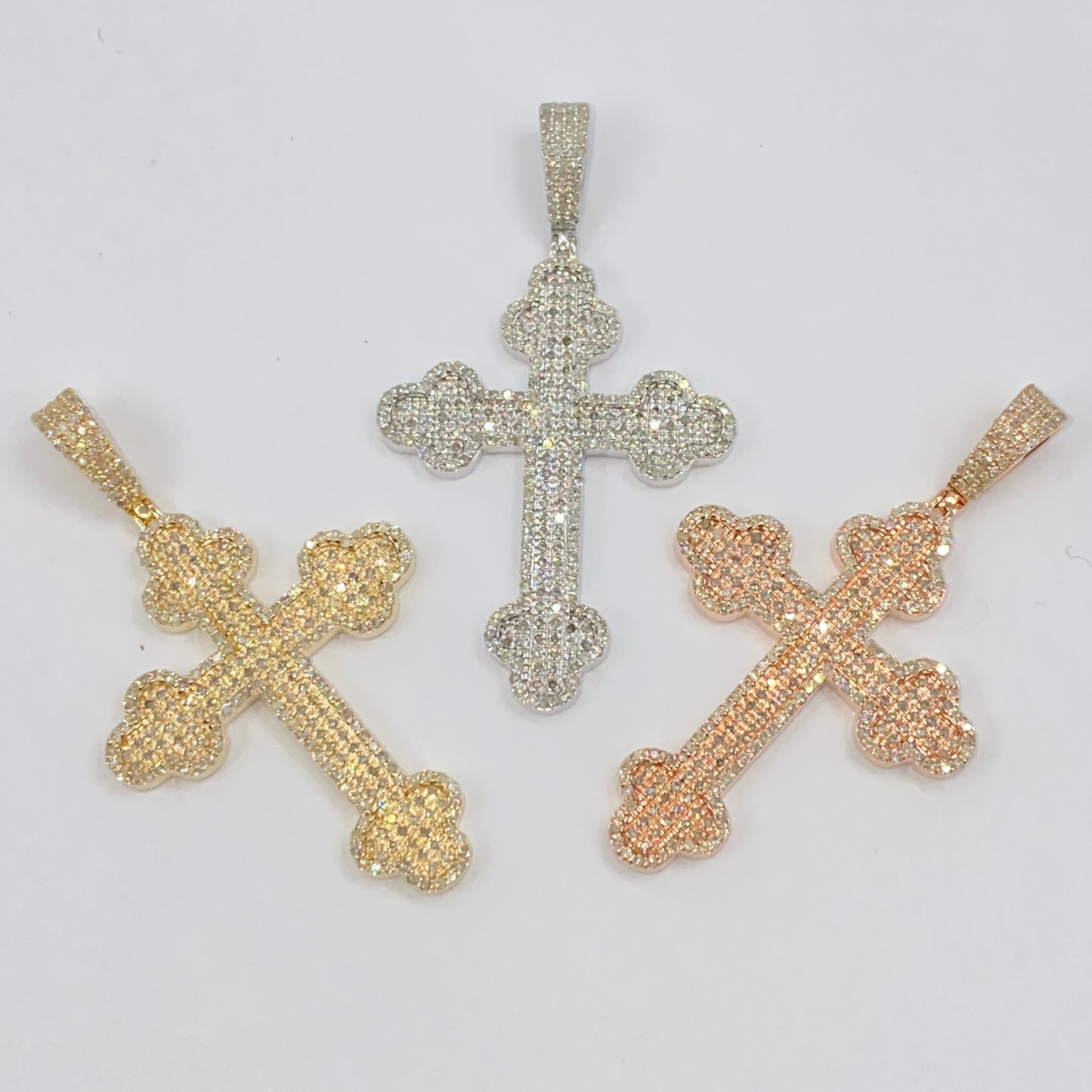 14K Saviour Cross Diamond Pendant