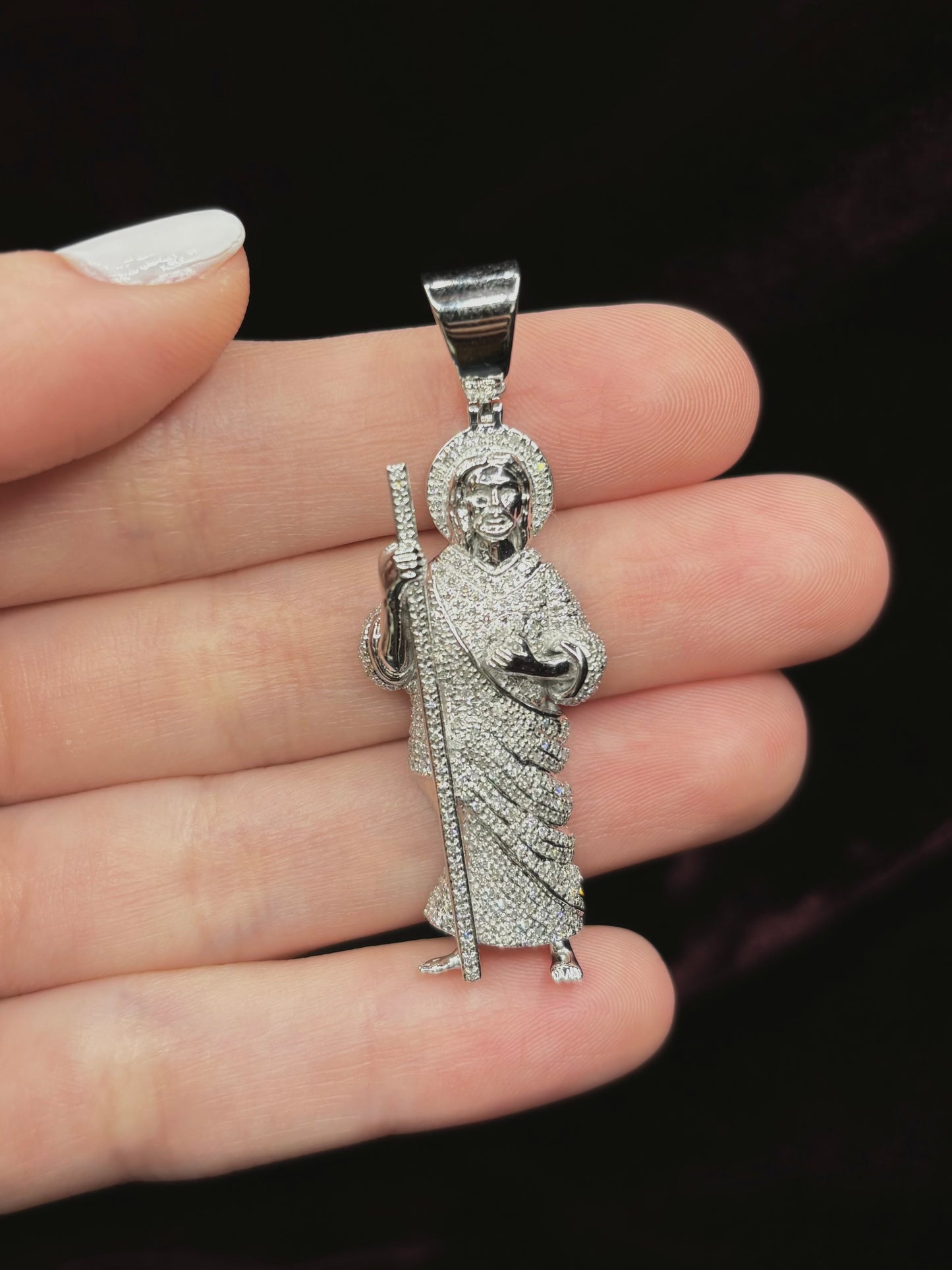 10K Saint Jude Diamond Pendant