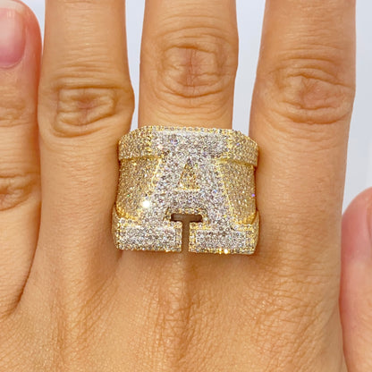 10K Varsity Initial Letter Diamond Ring