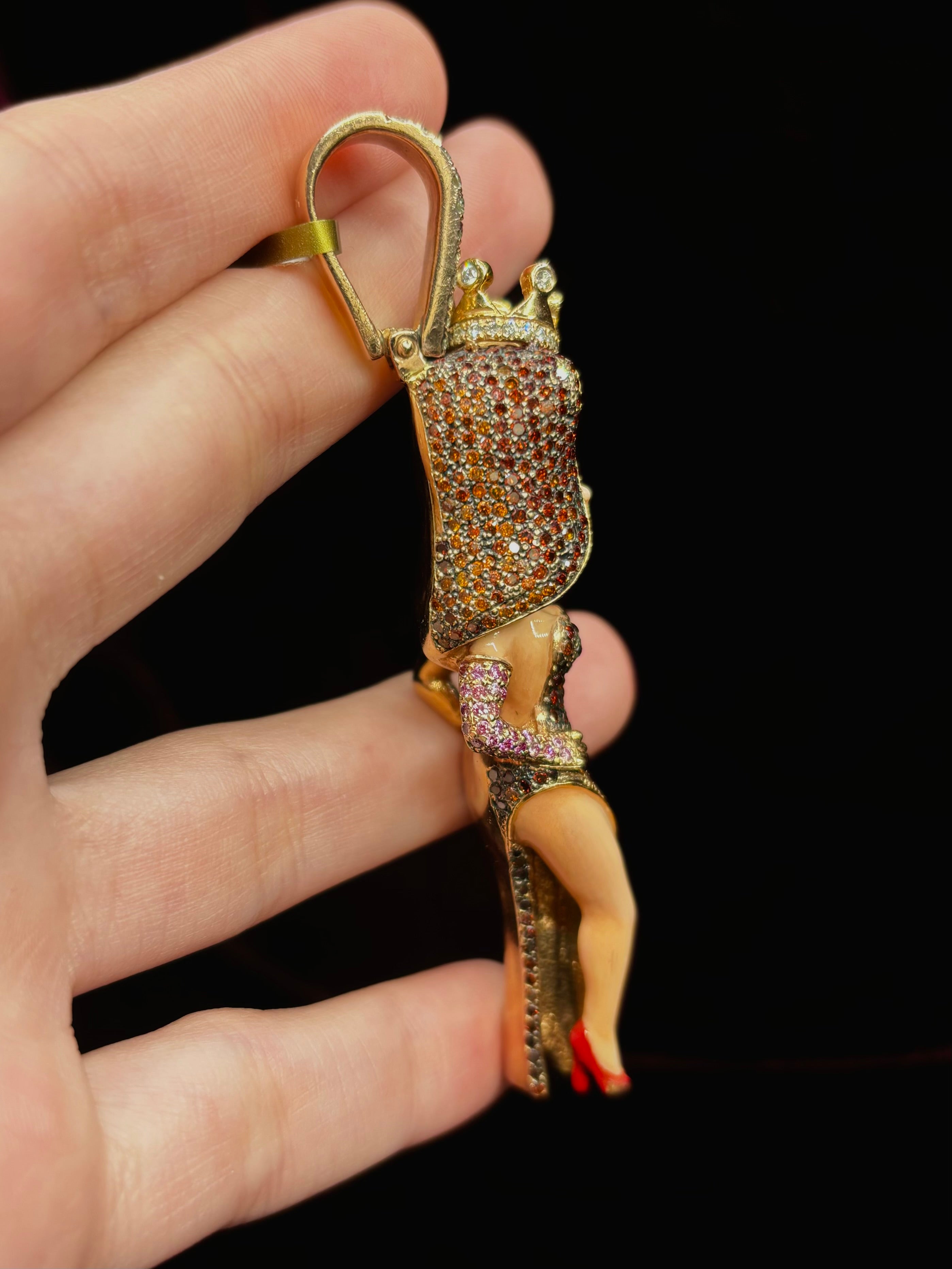 3D Jessica Rabbit Diamond Pendant