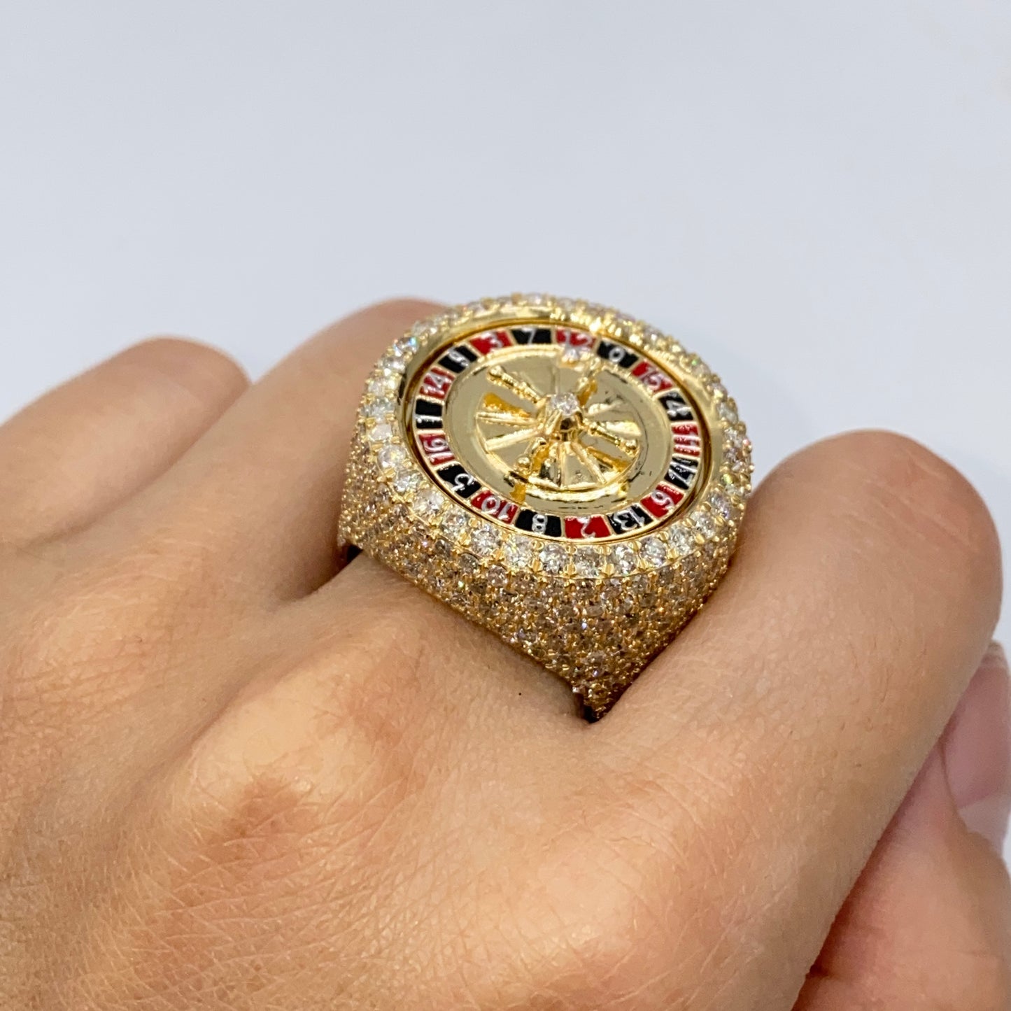 14K Roulette Diamond Ring