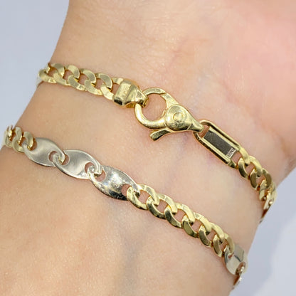 14K Solid Gold Flat Baby Bracelets