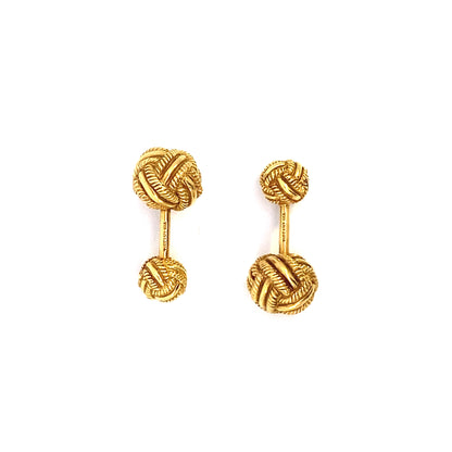 Tiffany & Co. 18k Yellow Gold Schlumberger Rope Knot Cufflinks