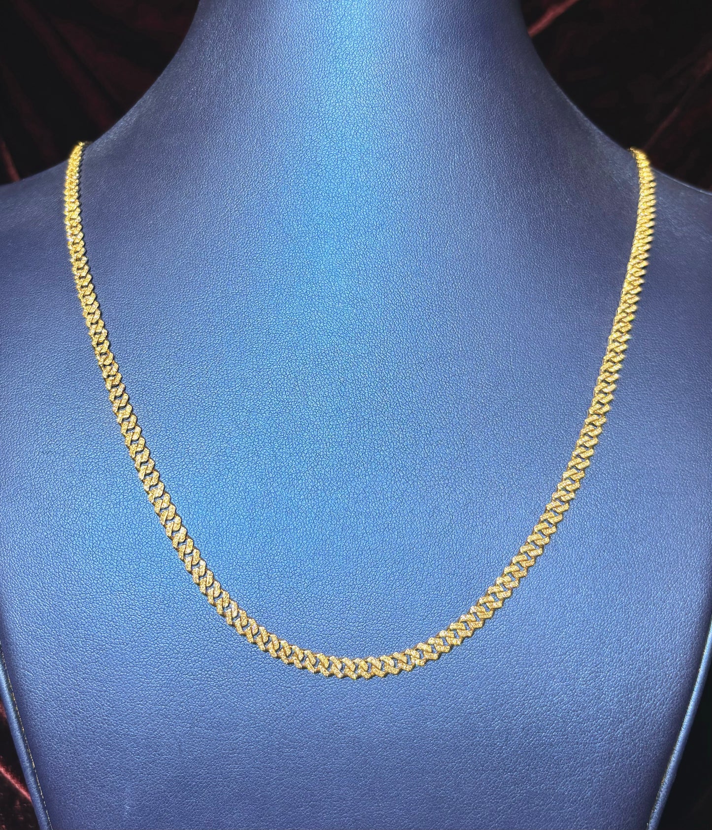 10K 4MM Cuban Link Diamond Chain 16-24"