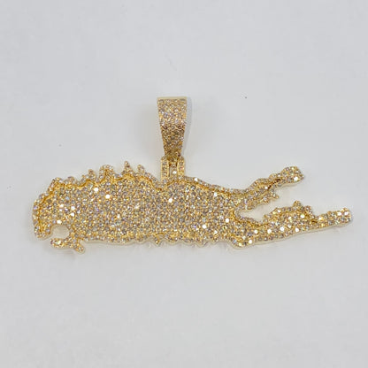 10K Long Island Diamond Pendant