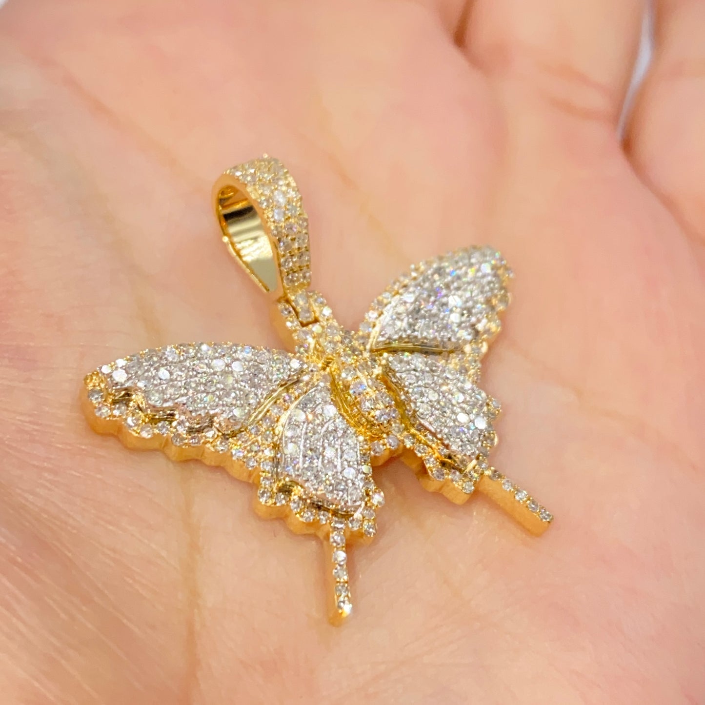 14K Kali Butterfly Diamond Pendant