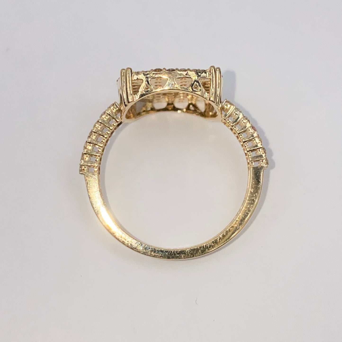 14K Square Diamond Ring