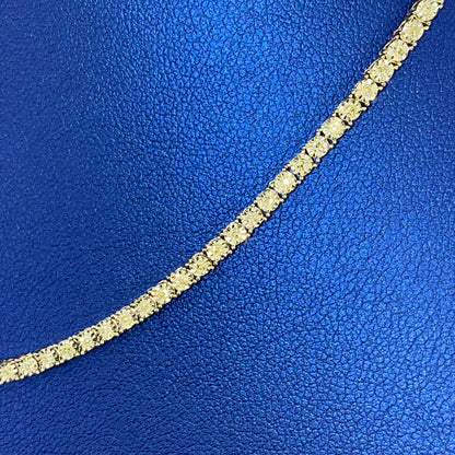 10K 2.9MM Diamond Tennis Chain Necklace 16"