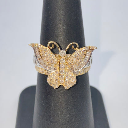 14K Regal Butterfly Diamond Pendant
