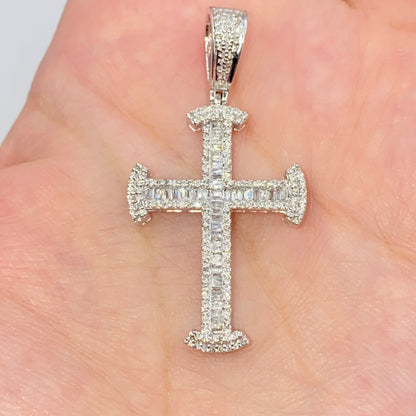10K Atlanta Cross Diamond Pendant