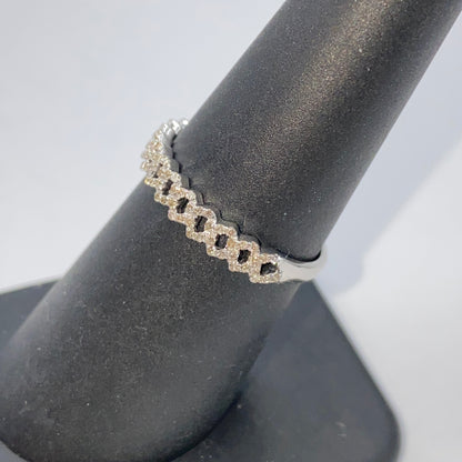 10K 4MM Cuban Link Diamond Ring