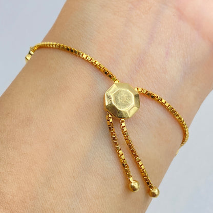 14K Hamsa Adjustable Bracelet