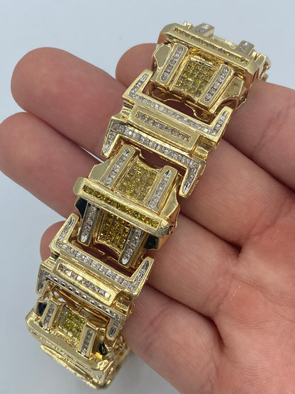 14K Jumbo Yellow Canary Diamond Bracelet