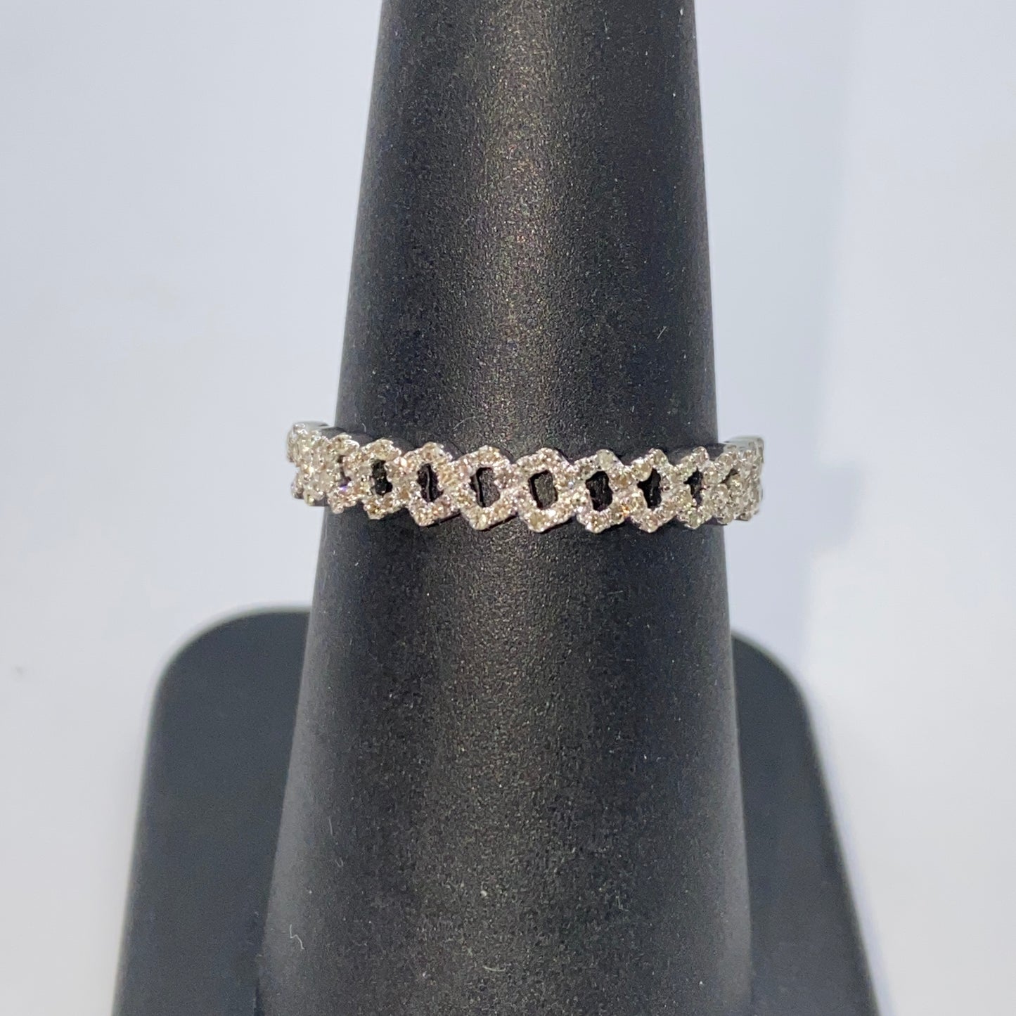 10K 4MM Cuban Link Diamond Ring