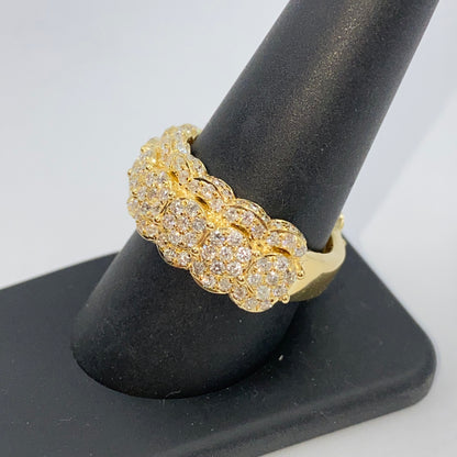 10K/14K 10MM Iced Diamond Ring