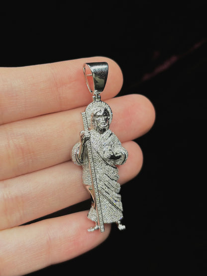 10K Saint Jude Diamond Pendant