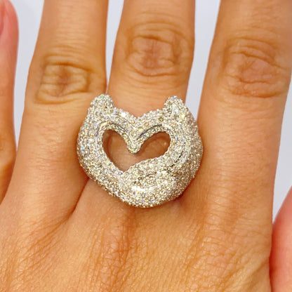 10K Devilish Heart Diamond Ring