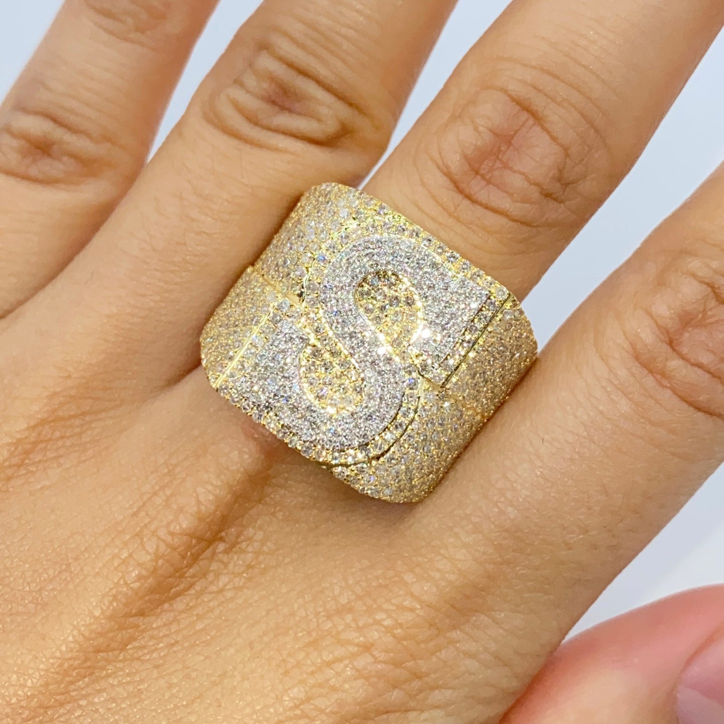 10K Varsity Initial Letter Diamond Ring