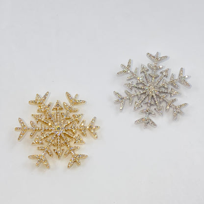 14K Snowflake Diamond Pendant