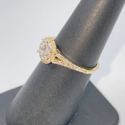 14K Ballad Circle Diamond Engagement Ring
