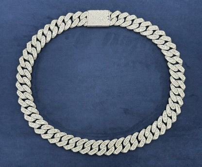 14K 18.4mm White Gold Cuban Chain