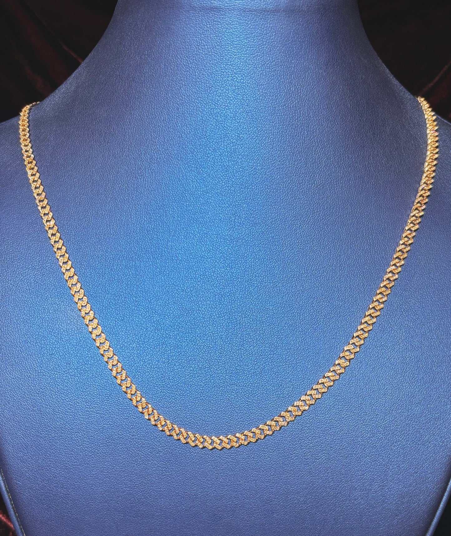 10K 4MM Cuban Link Diamond Chain 16-24"