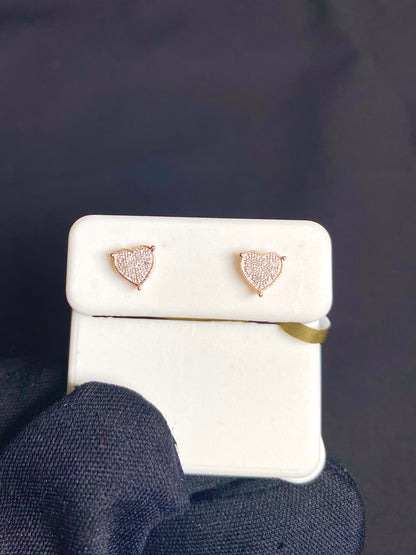 10K Castle Heart Earrings