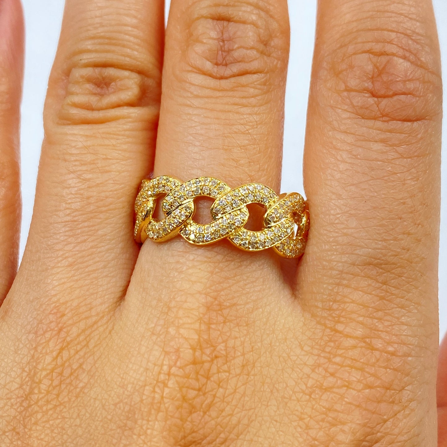 Cuban Link Infinity Diamond Ring