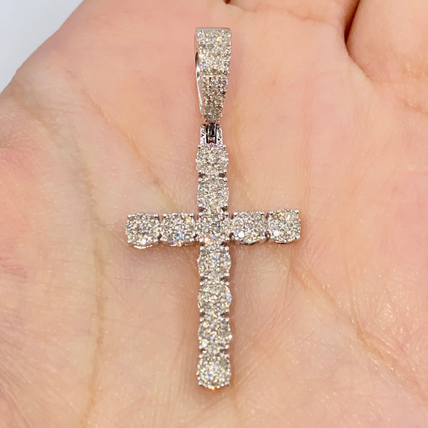 14K Cross Diamond Pendant