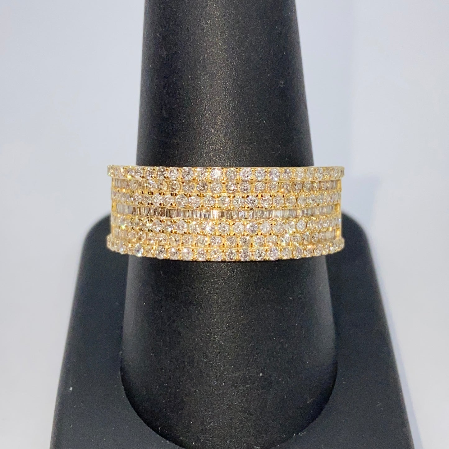 14K Courage Diamond Baguette Stack Ring