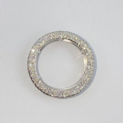 14K 8MM Iced Infinity Diamond Baguette Ring