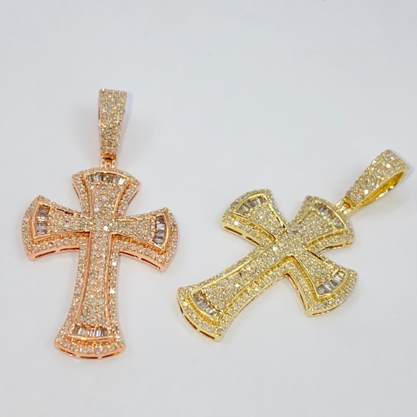 10K Reed Cross Diamond Pendant