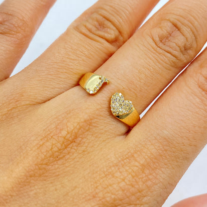 Initial Letter Heart Diamond Ring