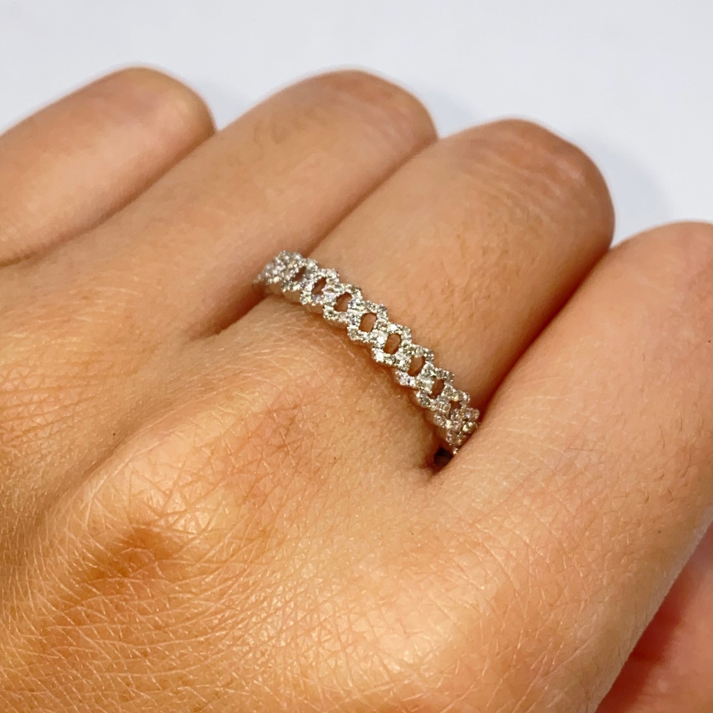 10K 4MM Cuban Link Diamond Ring