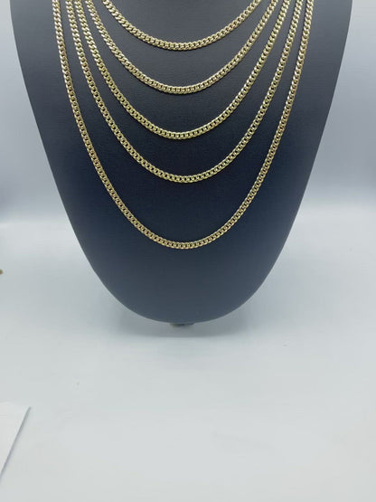 14K Gold 4MM Miami Cuban Link Chain 16-24”