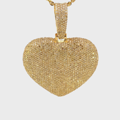14K Jumbo Full Heart Diamond Pendant