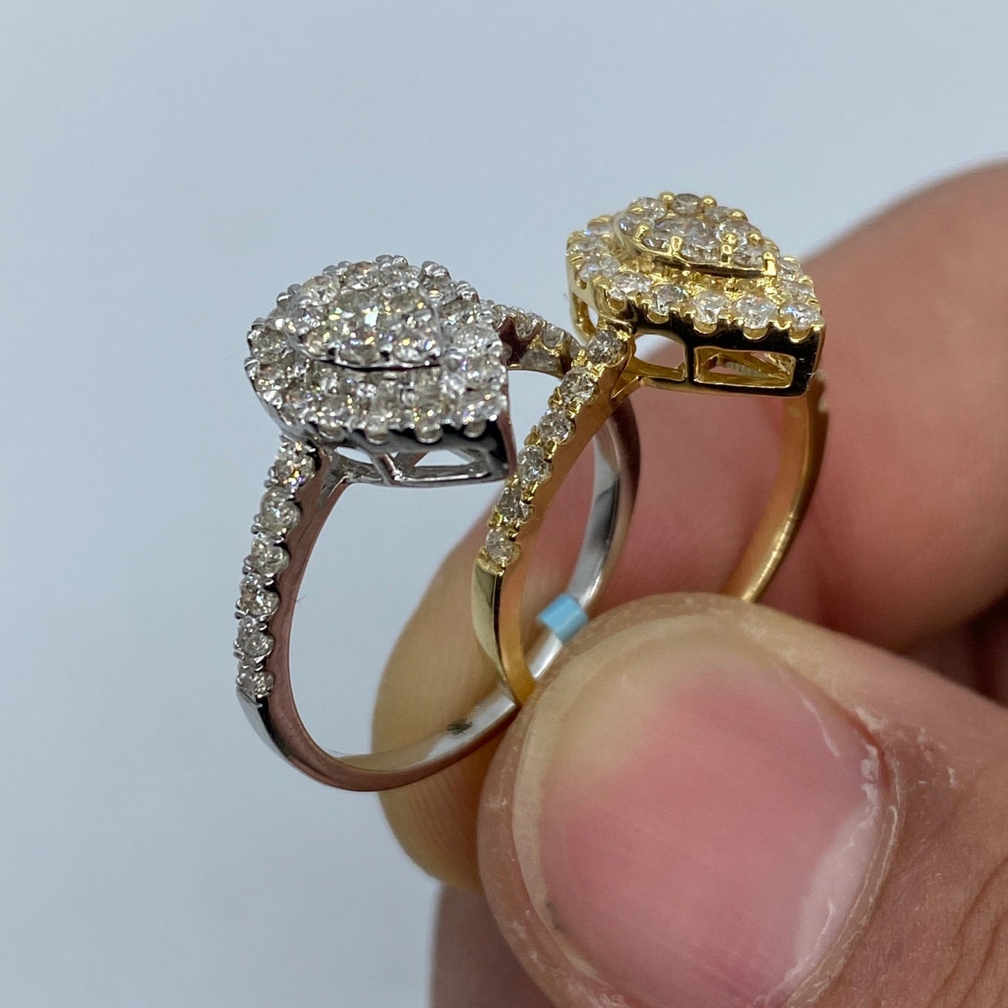 14K Pear Shape Diamond Engagement Ring
