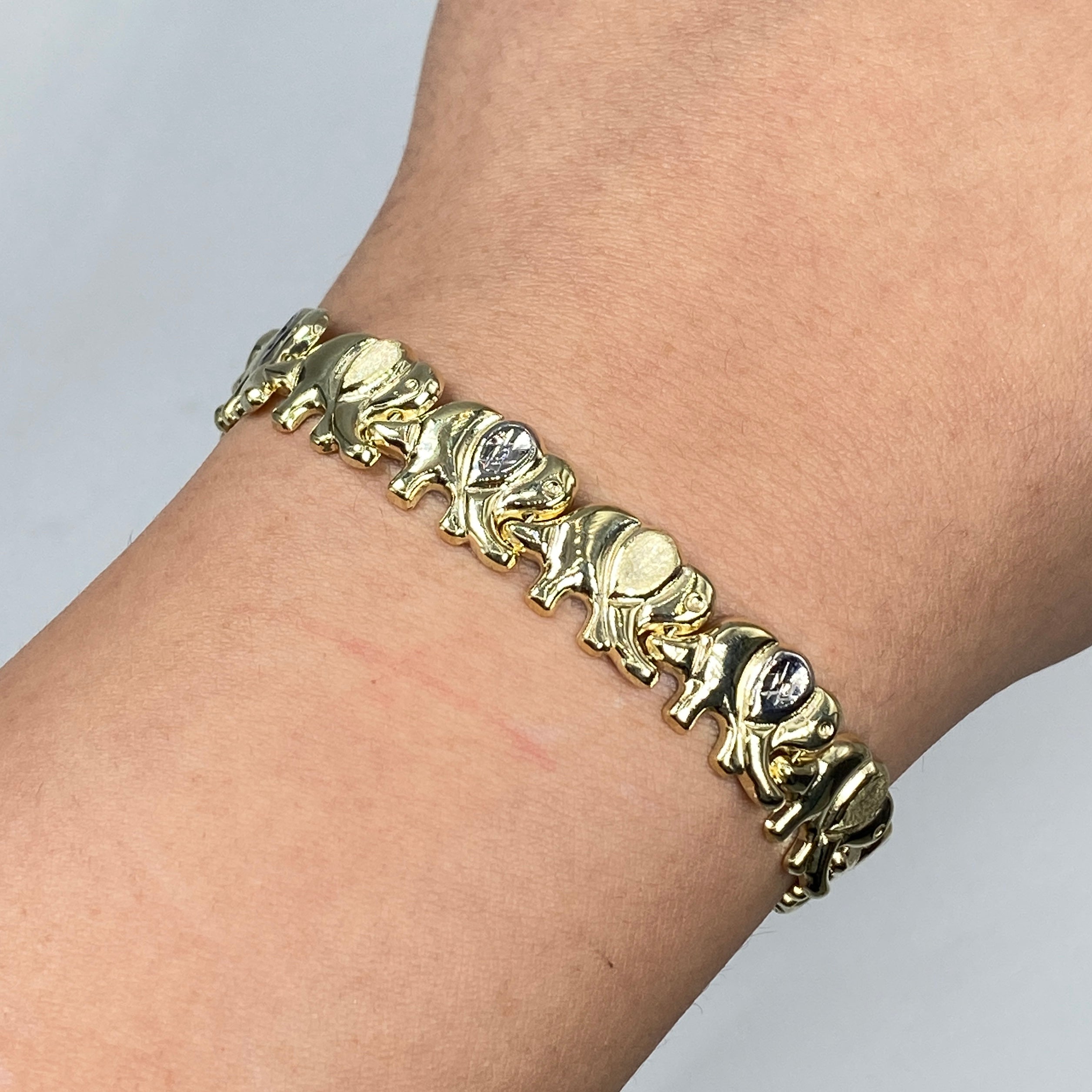 9ct gold clearance elephant bracelet